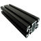 Custom 6063 T5 Aluminium Extrusion Profiles Black Anodized Slot Linear Rail