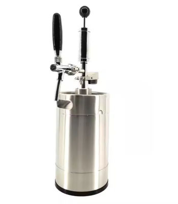 National Standard Size Stainless Steel Keg Growler with 0.8mm Wall Thickness and Double-wall Vacuum Insulation in Brushed Or Matte Finish