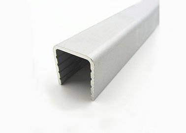 U Type Powder Coating Aluminium Channel Profiles For Building Curtain Glass Walls
